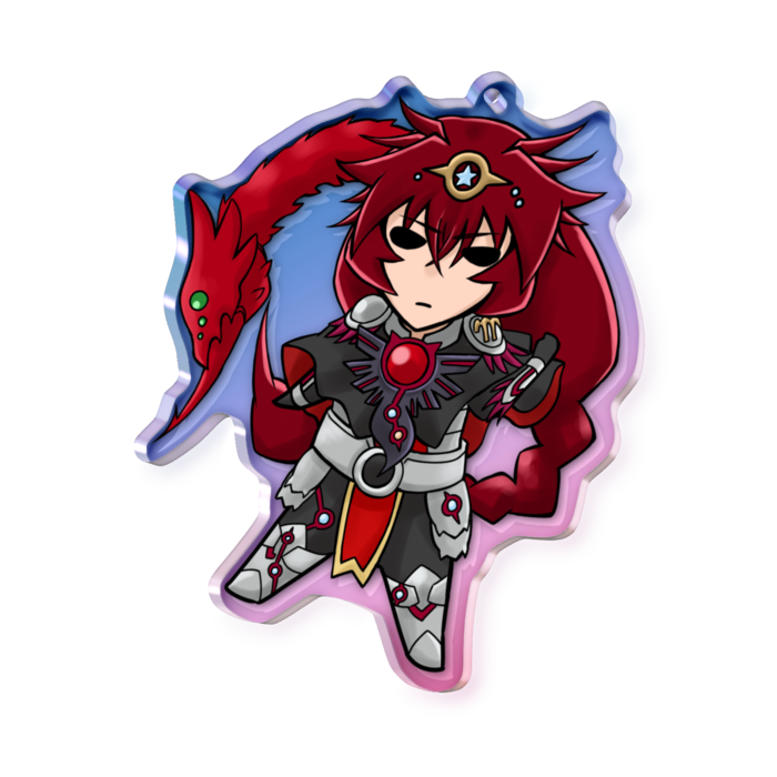 オーロラアクリルキーホルダー - 70 × 70mm