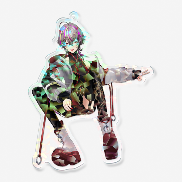 ホログラムアクリルキーホルダー - 100 × 100mm