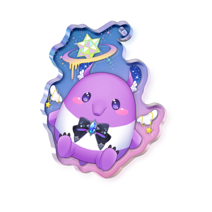 オーロラアクリルキーホルダー - 50 × 50mm