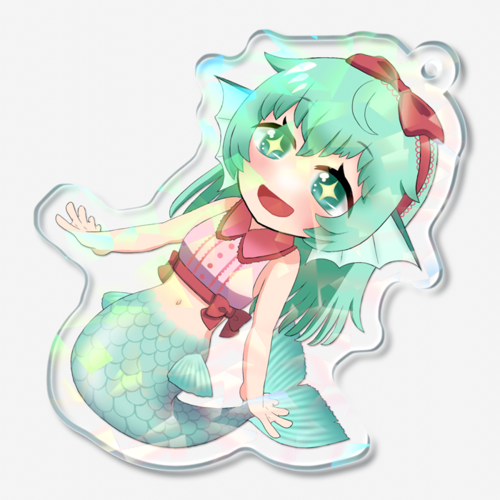 ホログラムアクリルキーホルダー - 50 × 50mm