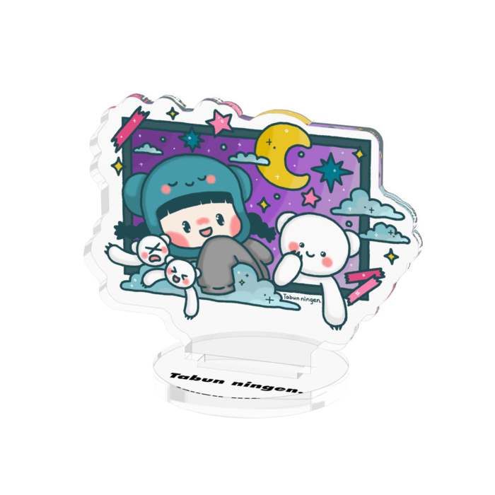 アクリルフィギュア - 50x50mm~たぶにんとたぶ丸キラキラver~