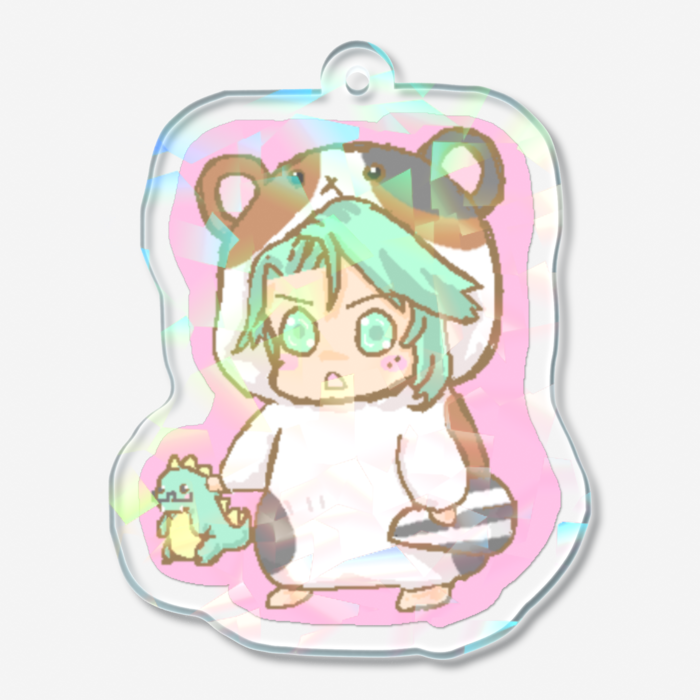 ホログラムアクリルキーホルダー - 50 × 50mm