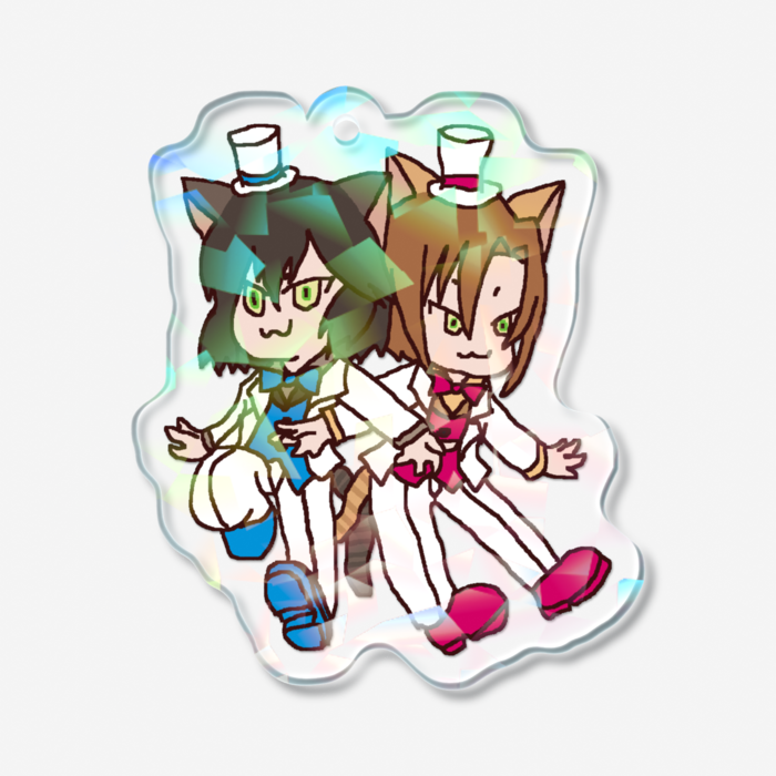 50 × 50mm - クリスタル   記念坊にゃ達