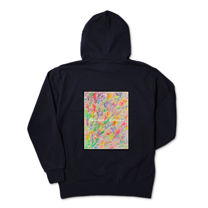 flower dance lightパーカー - XL - ネイビー