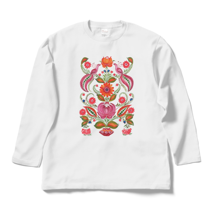 ロングスリーブTシャツ(ピンク) - L - ホワイト