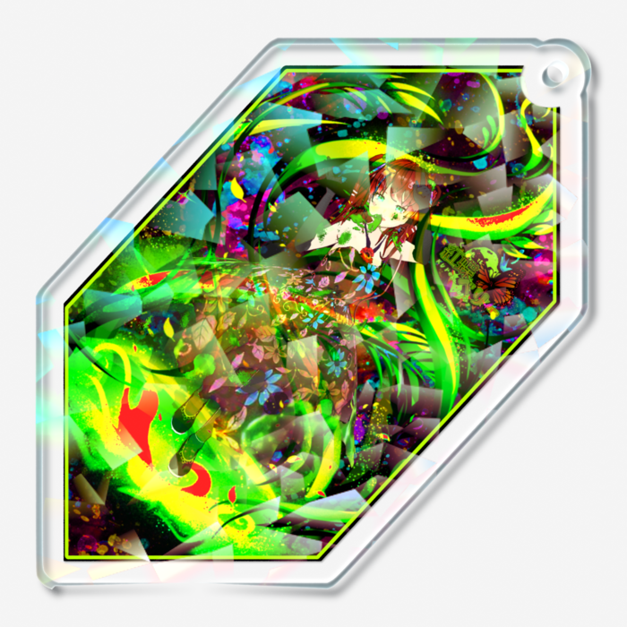ホログラムアクリルキーホルダー - 50 × 50mm