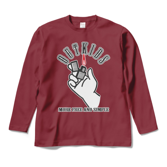 ロングスリーブTシャツ - M - バーガンディ