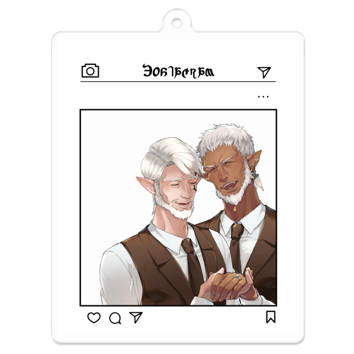 アクリルキーホルダー（コーティング） - 70 x 70 (mm)