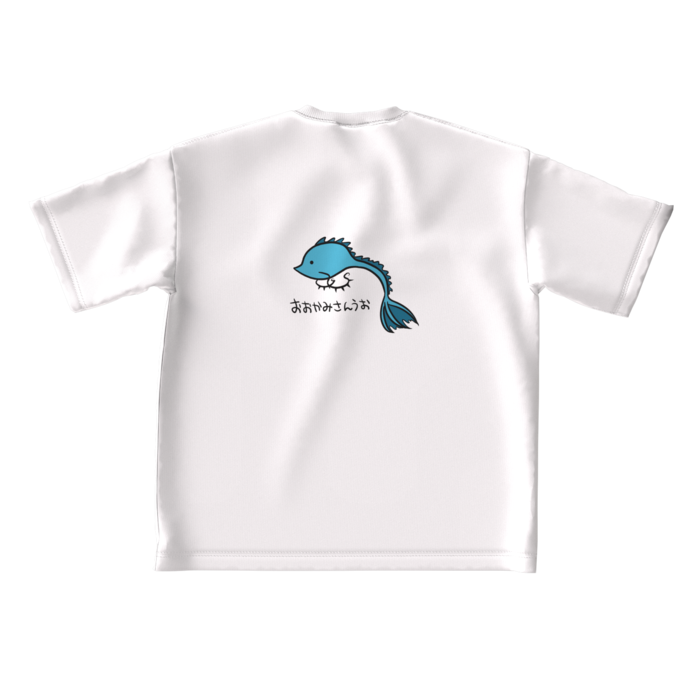 ビッグシルエットTシャツ - L - 背面(ホワイト)