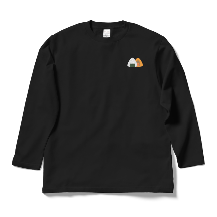 おにぎりロングスリーブ黒Tシャツ L