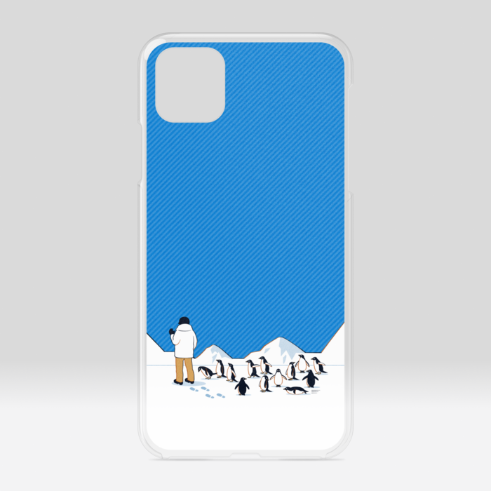 クリアiPhoneケース　青色　iPhone 11ProMax