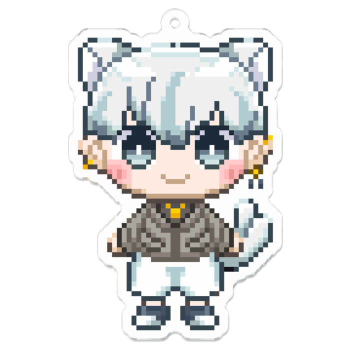 アクリルキーホルダー ドットver illust:もっちぃ - 70 x 70 (mm)