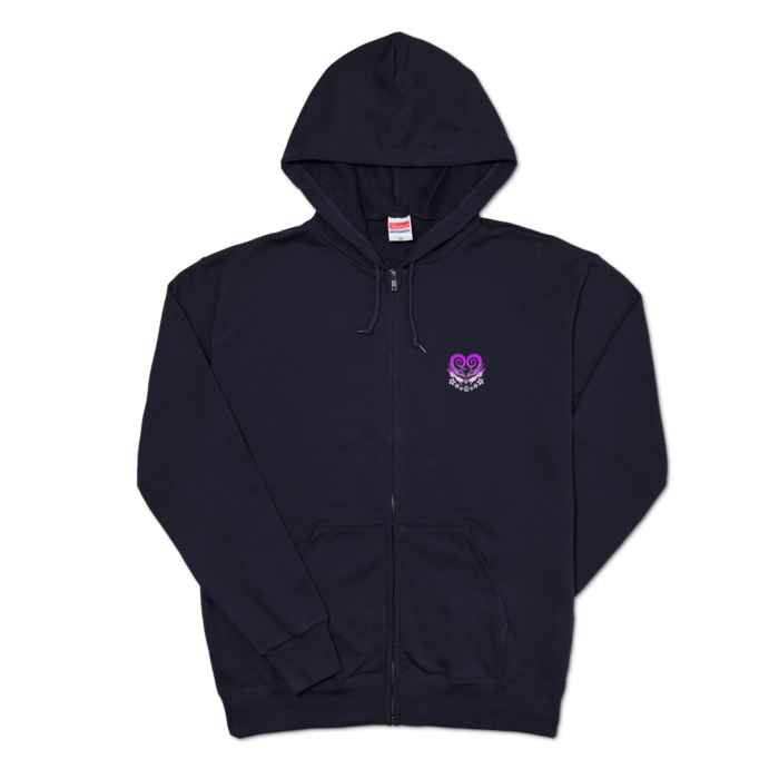 ジップパーカー - XL - ネイビー