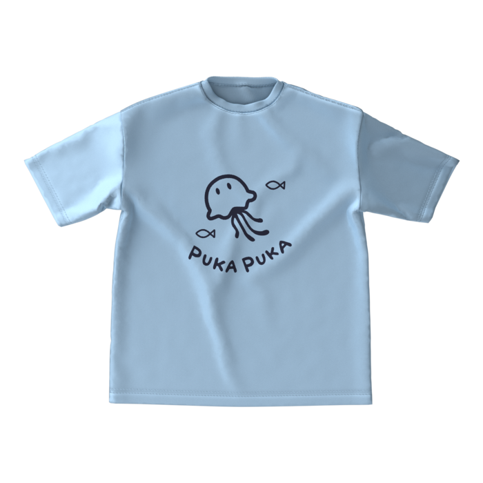 ビッグシルエットTシャツ - M - 水色