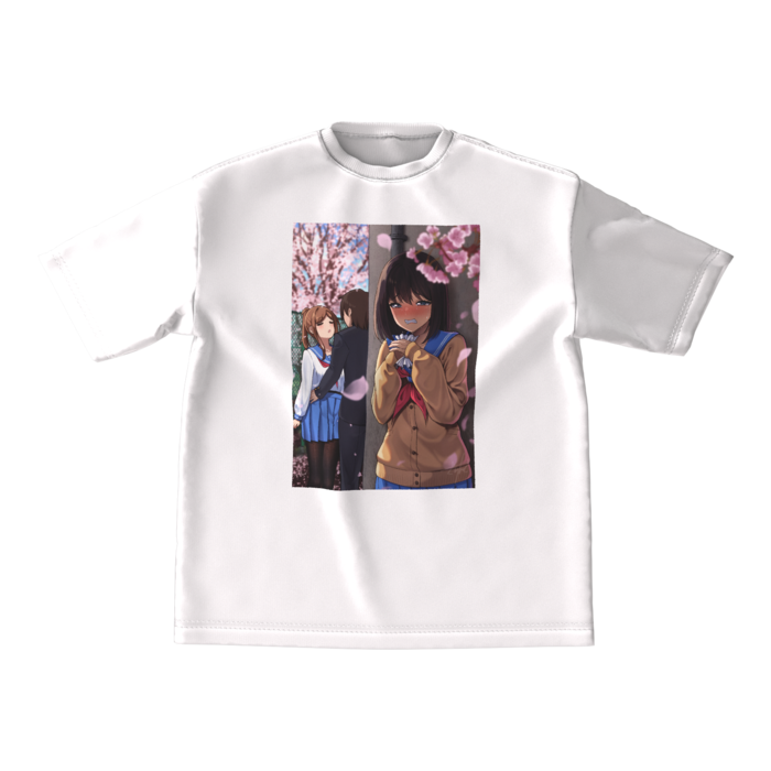 ビッグシルエットTシャツ - M - 正面 - 白 / Oversized T-shirt - M - Front - White