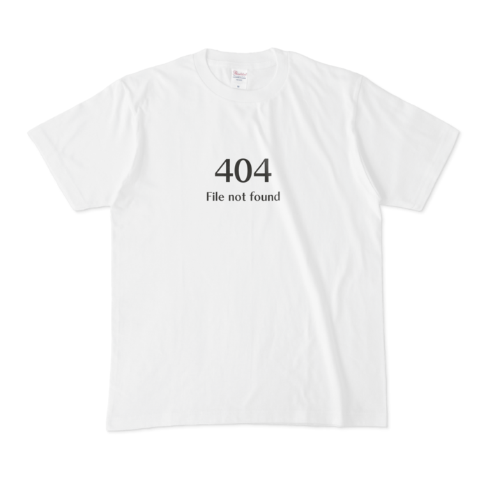 404Tシャツ - M - 白