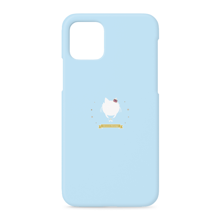 【水色×ロゴモチーフ】iPhoneケース - iPhone 11 Pro - 側面あり