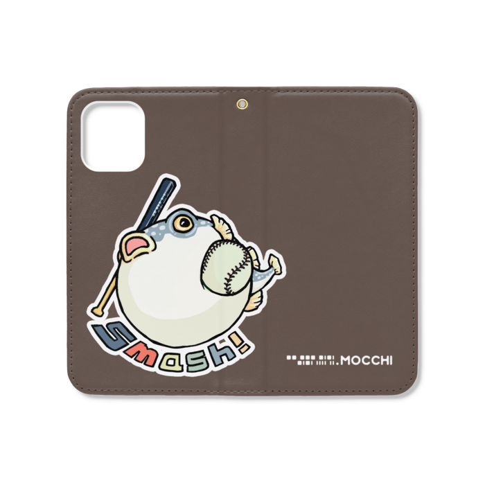 手帳型iPhoneケース(ベルトなし) - iPhone12 mini - ストラップ穴 あり