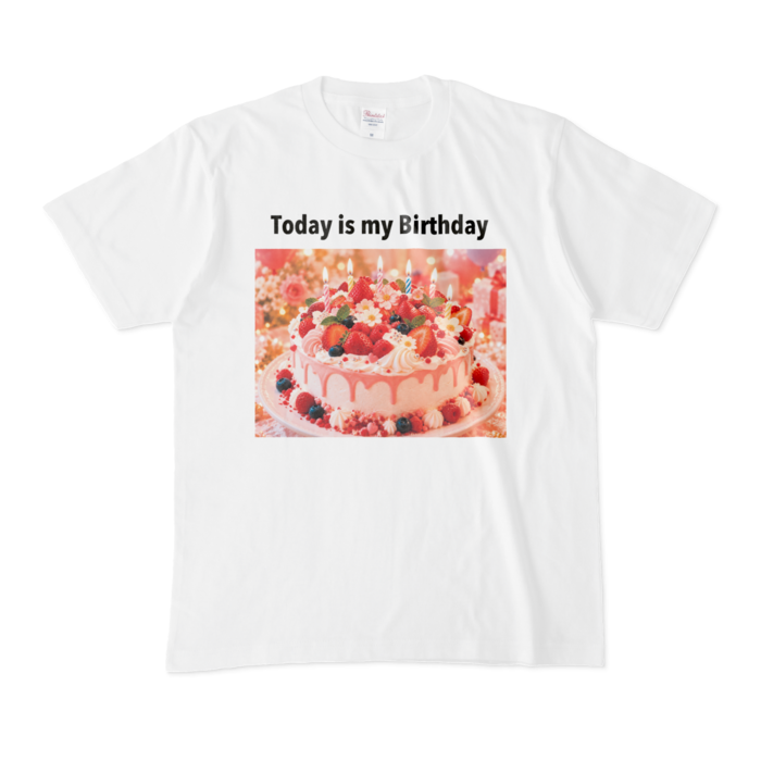 Tシャツ - M - 白- 黒文字