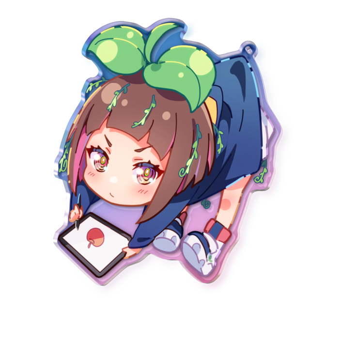 オーロラアクリルキーホルダー - 100 × 100mm