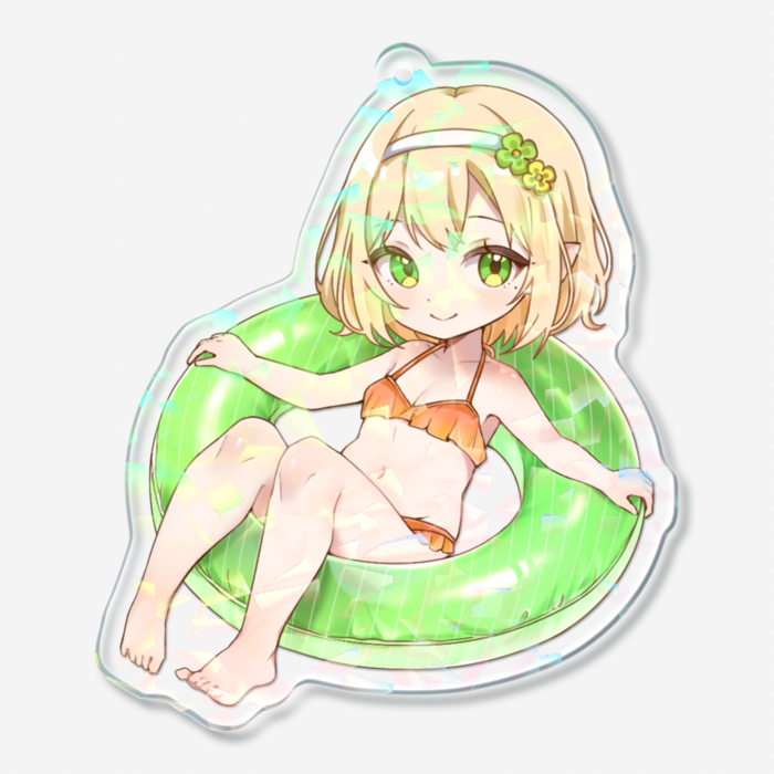 ホログラムアクリルキーホルダー - 70 × 70mm