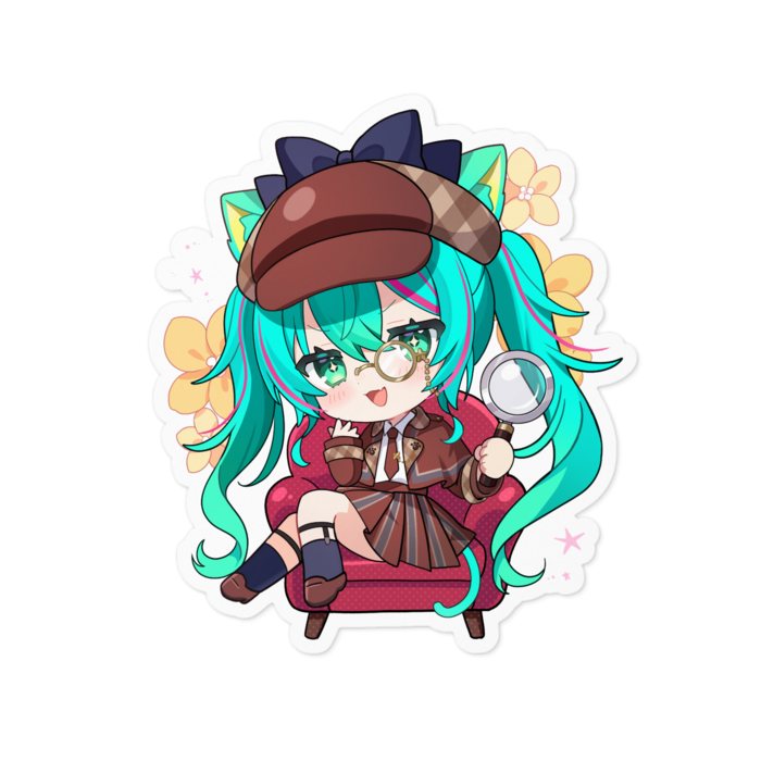 ドヤ探偵 白- 100 x 100 (mm)(3)