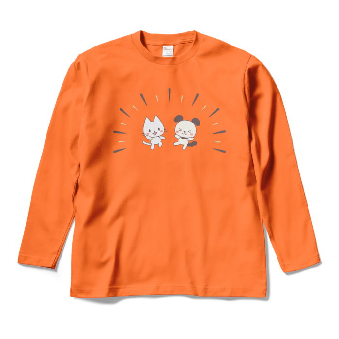 ロングスリーブTシャツ　オレンジ　M