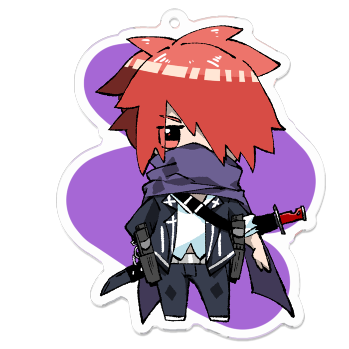 アクリルキーホルダー（コーティング） - 70 x 70 (mm)