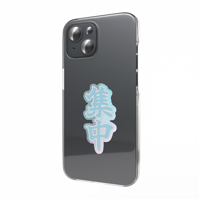 オーロラスマホステッカー - 水色