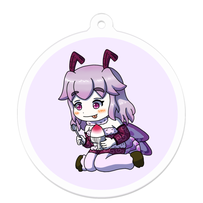 アクリルキーホルダー 円形縁取り- 50 x 50 (mm)