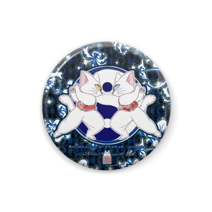 缶バッチ直径25mm-藍花と陰陽猫