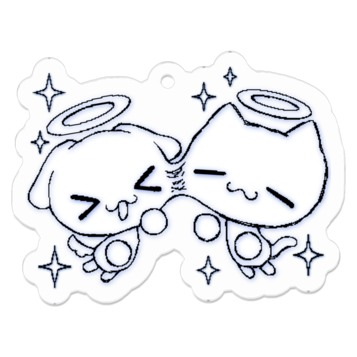 アクリルキーホルダー（コーティング） - 50 x 50 (mm)