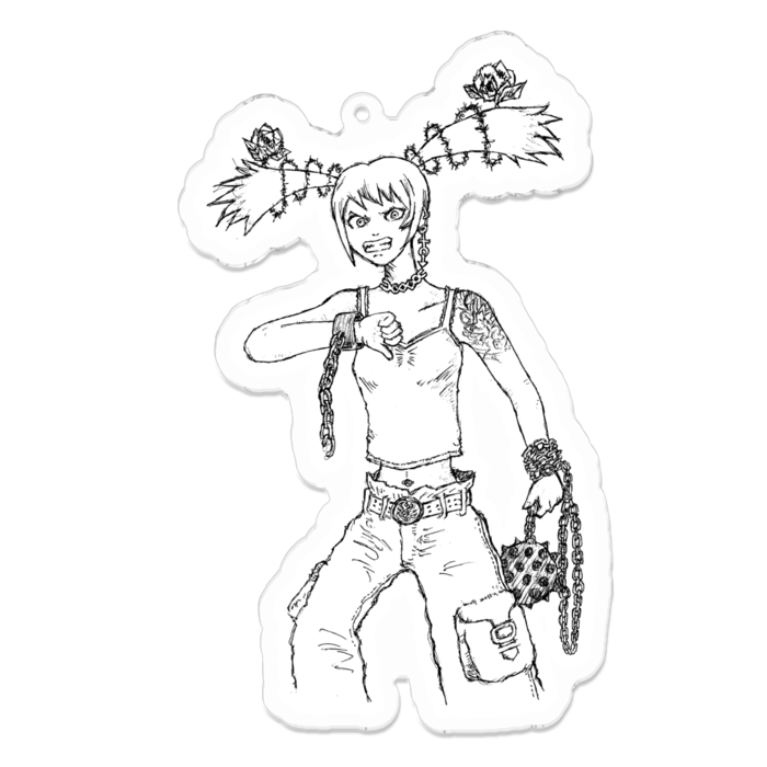 アクリルキーホルダー(コーティング) - 100 x 100 (mm)