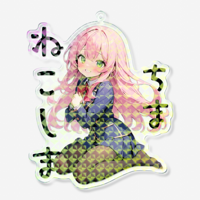 ホログラムアクリルキーホルダー - 100 × 100mm