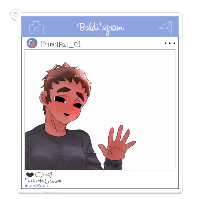 アクリルキーホルダー - 100 x 100 (mm)