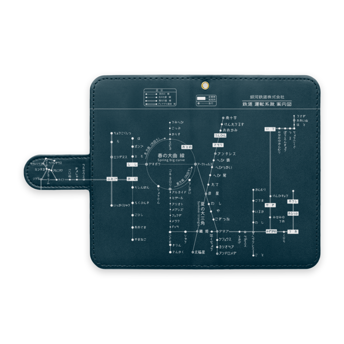 銀河鉄道路線図 手帳型androidケース Sane St Booth