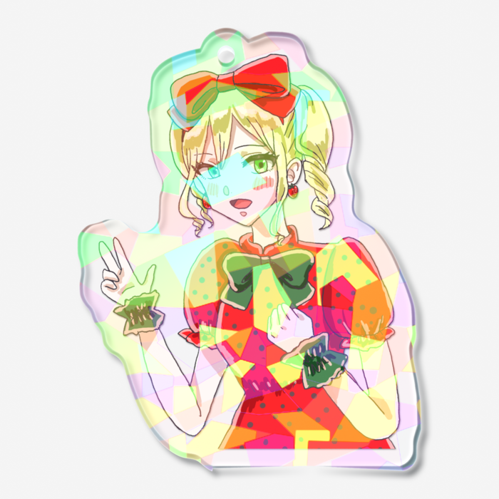 ホログラムアクリルキーホルダー - 50 × 50mm