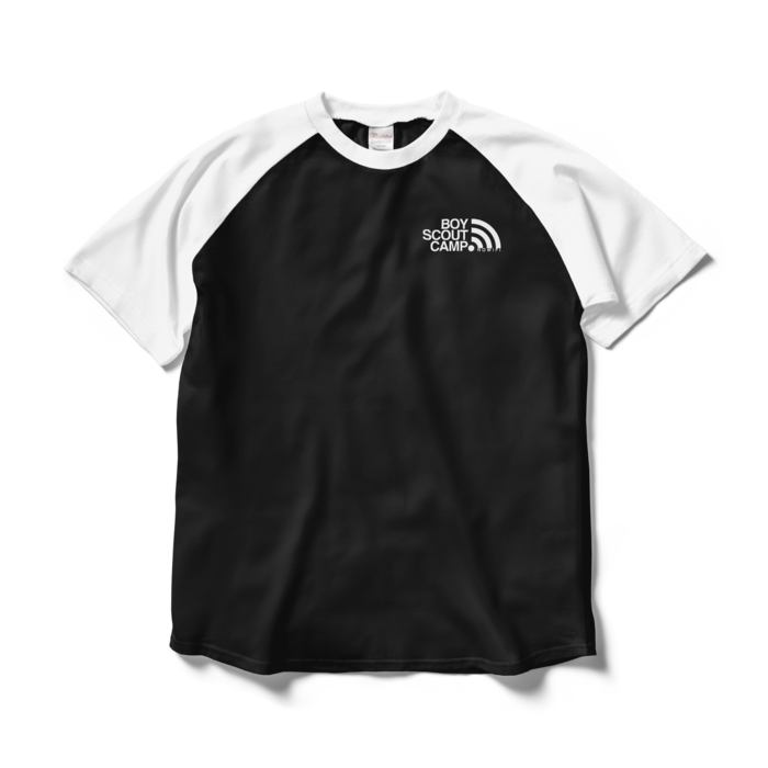 ラグランTシャツ - L - ブラック×ホワイト