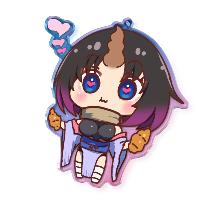 オーロラアクリルキーホルダー - 100 × 100mm