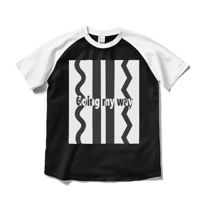 ラグランTシャツ - M - ブラック×ホワイト