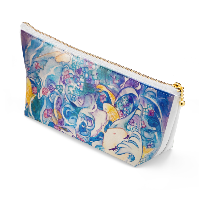 ポーチ - 長さ21.5cm / 高さ10cm - ホワイト