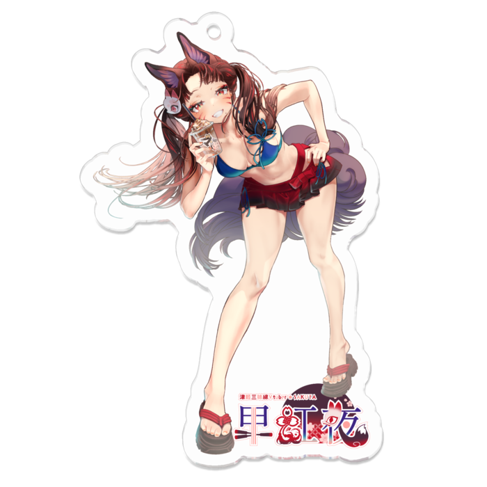 水着アクリルキーホルダー - 70 x 70 (mm)