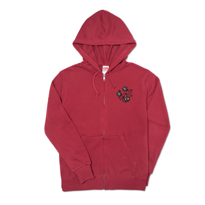 ジップパーカー - S - バーガンディ