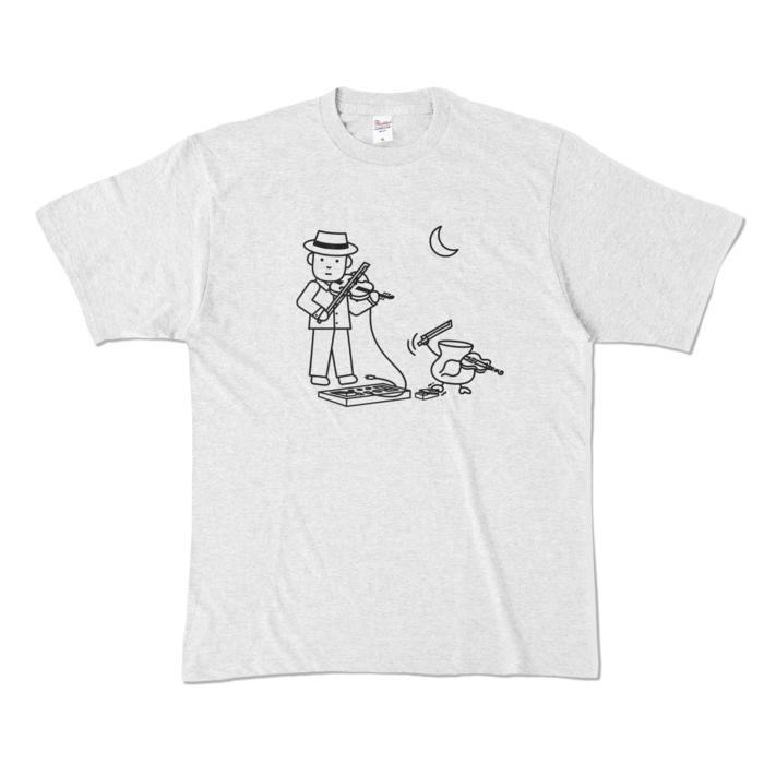 Tシャツ - XL - アッシュ (淡色)-キャラ大