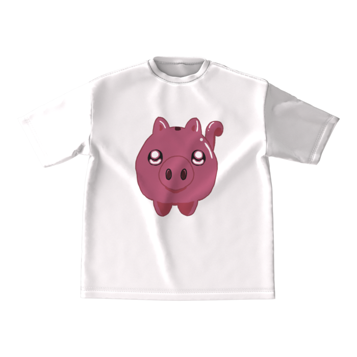 ビッグシルエットTシャツ白 - M - 両面