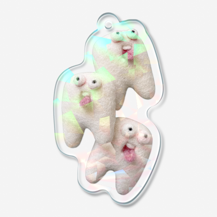 ホログラムアクリルキーホルダー - 50 × 50mm