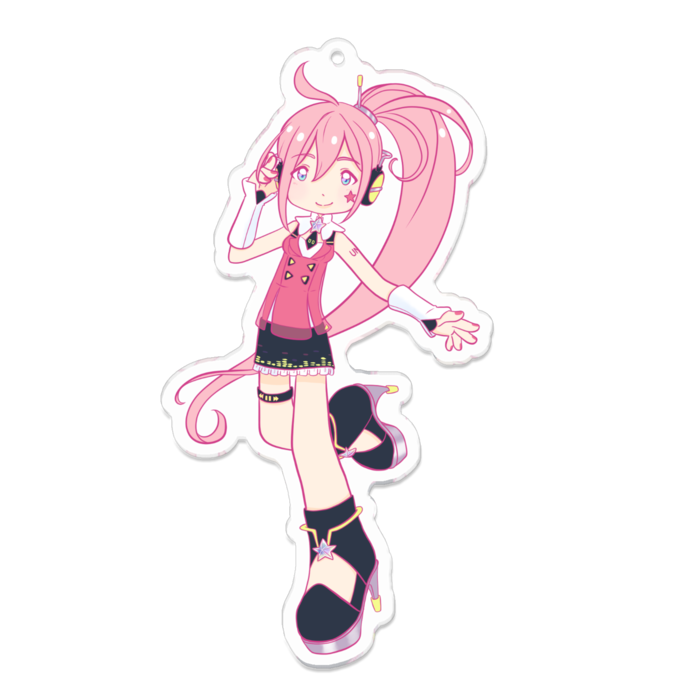 アクリルキーホルダー（コーティング） - 100 x 100 (mm)