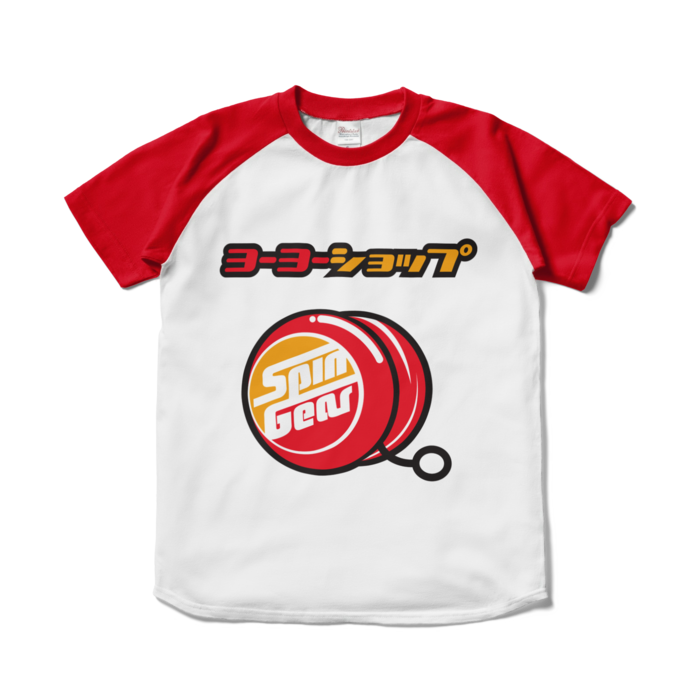 ラグランTシャツ - S - ホワイト×レッド