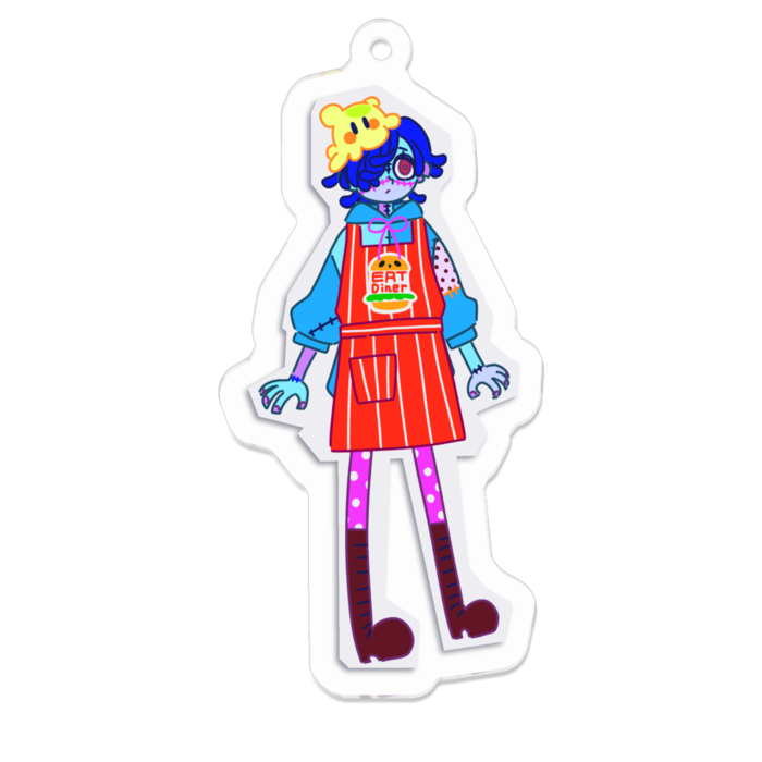 アクリルキーホルダー(エプロン) - 70 x 70 (mm)