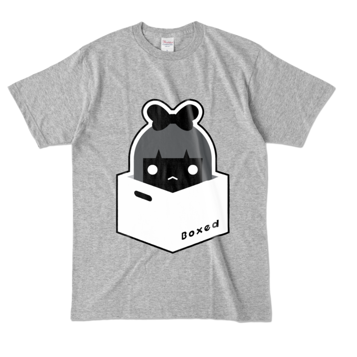 【濃Ｔ】黒：L（杢グレー）